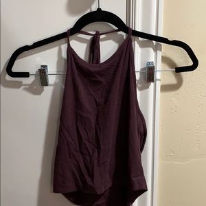 BRANDY MELVILLE burgundy halter crop top